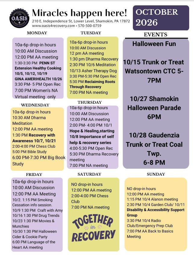 OCT Calendar